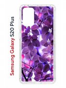 Чехол-накладка Samsung Galaxy S20 Plus Kruche Print Purple leaves