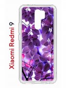 Чехол-накладка Xiaomi Redmi 9 Kruche Print Purple leaves