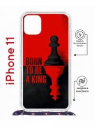 Чехол-накладка iPhone 11 Kruche Magrope Print Born to be a King