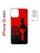 Чехол-накладка iPhone 12 mini Kruche Magnet Print Born to be a King