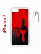 Чехол-накладка iPhone 7/8/SE (2020) Kruche Magnet Print Born to be a King