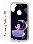 Чехол-накладка Samsung Galaxy M11/A11 Kruche Print Сон медвежонка