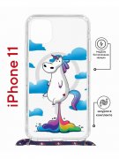 Чехол-накладка iPhone 11 Kruche Magrope Print Flying Unicorn