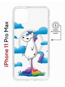 Чехол-накладка iPhone 11 Pro Max Kruche Magnet Print Flying Unicorn