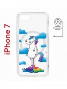 Чехол-накладка iPhone 7/8/SE (2020)/SE (2022) Kruche Magnet Print Flying Unicorn