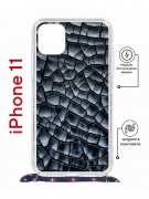 Чехол-накладка iPhone 11 Kruche Magrope Print Cracks
