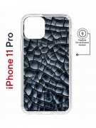 Чехол-накладка iPhone 11 Pro Kruche Magnet Print Cracks