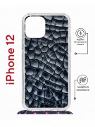 Чехол-накладка iPhone 12/12 Pro Kruche Magrope Print Cracks