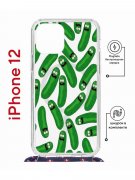 Чехол-накладка Apple iPhone 12  (598927) Kruche PRINT Огурчик Рик