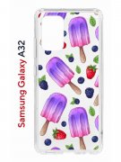 Чехол-накладка Samsung Galaxy A32 (598888) Kruche PRINT Ice Cream