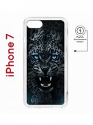 Чехол-накладка iPhone 7/8/SE (2020)/SE (2022) Kruche Magnet Print Дикий леопард