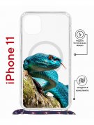 Чехол-накладка iPhone 11 Kruche Magrope Print Змея