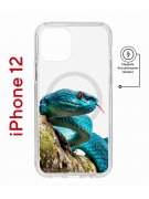 Чехол-накладка Apple iPhone 12  (598886) Kruche PRINT Змея