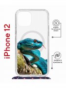 Чехол-накладка iPhone 12/12 Pro Kruche Magrope Print Змея