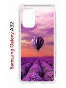 Чехол-накладка Samsung Galaxy A32 Kruche Print Лавандовый рай