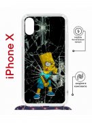 Чехол-накладка Apple iPhone X (598925) Kruche PRINT Барт Симпсон