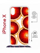 Чехол-накладка Apple iPhone X (598925) Kruche PRINT Orange