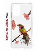 Чехол-накладка Samsung Galaxy A32 Kruche Print Колибри