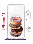 Чехол-накладка iPhone 11 Kruche Magrope Print Donuts