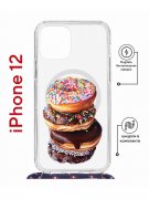 Чехол-накладка Apple iPhone 12  (598927) Kruche PRINT Donuts