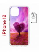 Чехол-накладка Apple iPhone 12  (598886) Kruche PRINT Pink heart