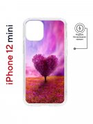 Чехол-накладка iPhone 12 mini Kruche Magnet Print Pink heart