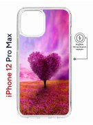 Чехол-накладка iPhone 12 Pro Max Kruche v Print Pink heart