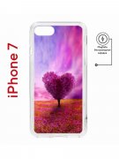 Чехол-накладка iPhone 7/8/SE (2020)/SE (2022) Kruche Magnet Print Pink heart
