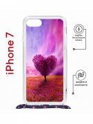 Чехол-накладка iPhone 7/8/SE (2020)/SE (2022) Kruche Magrope Print Pink heart