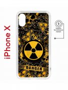 Чехол-накладка Apple iPhone X (598892) Kruche PRINT Danger