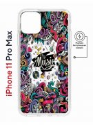Чехол-накладка Apple iPhone 11 Pro Max (598895) Kruche PRINT Music