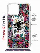 Чехол-накладка Apple iPhone 12 Pro Max (598924) Kruche PRINT Music