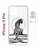 Чехол-накладка iPhone 11 Pro Kruche Magnet Print Tiger