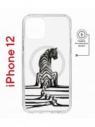 Чехол-накладка iPhone 12/12 Pro Kruche Magnet Print Tiger