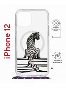 Чехол-накладка Apple iPhone 12  (598927) Kruche PRINT Tiger