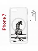 Чехол-накладка iPhone 7/8/SE (2020) Kruche Magnet Print Tiger