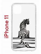 Чехол-накладка iPhone 11 Kruche Print Tiger