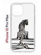 Чехол-накладка Apple iPhone 12 Pro Max (588923) Kruche PRINT Tiger