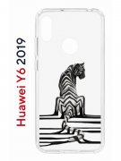Чехол-накладка Huawei Y6 2019 (580675) Kruche PRINT Tiger