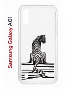 Чехол-накладка Samsung Galaxy A01/A015 (583858) Kruche PRINT Tiger