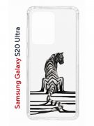 Чехол-накладка Samsung Galaxy S20 Ultra (582689) Kruche PRINT Tiger