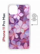 Чехол-накладка Apple iPhone 11 Pro Max (598895) Kruche PRINT Гортензия