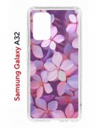 Чехол-накладка Samsung Galaxy A32 Kruche Print Гортензия