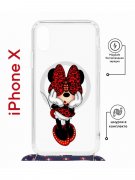 Чехол-накладка iPhone X/XS Kruche Magrope Print Минни