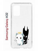 Чехол-накладка Samsung Galaxy A32 Kruche Print Angel Demon
