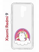 Чехол-накладка Xiaomi Redmi 9 (588934) Kruche PRINT Кот-единорог