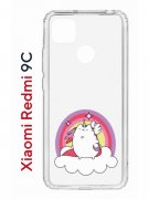 Чехол-накладка Xiaomi Redmi 9C (591325) Kruche PRINT Кот-единорог