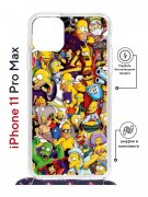 Чехол-накладка iPhone 11 Pro Max Kruche Magrope Print Симпсоны