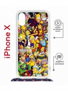 Чехол-накладка iPhone X/XS Kruche Magrope Print Симпсоны