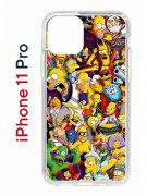 Чехол-накладка iPhone 11 Pro Kruche Print Симпсоны